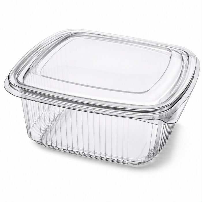 Barquette alimentaire plastique micro-ondable refermable