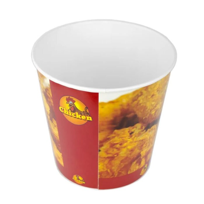 Bucket poulet frit carton 16,5 cm – seau carton alimentaire certifié CE n°1935/2004 vue intérieure