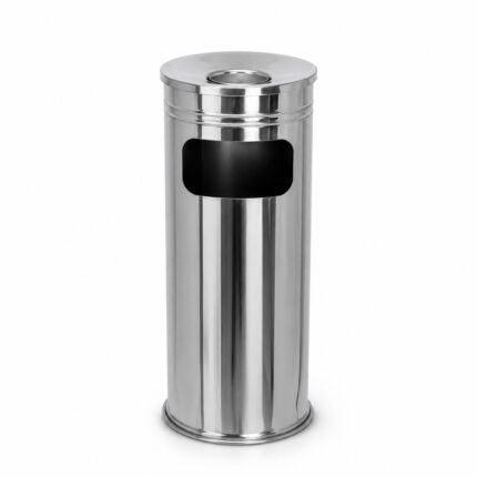 Cendrier poubelle en colonne inox