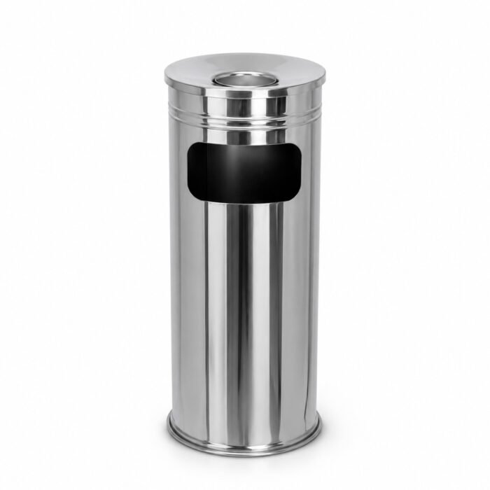 Cendrier poubelle en colonne inox