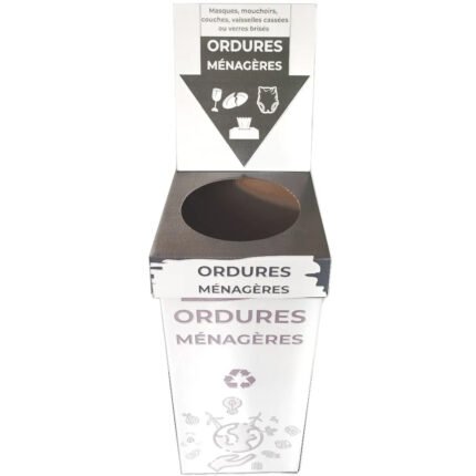 Conteneur Carton Tri Sélectif Gris - ordures ménagères