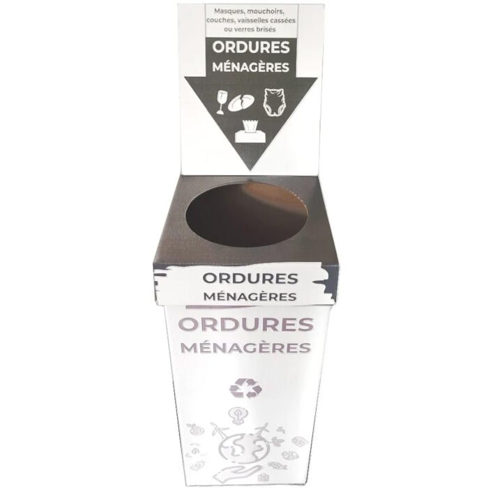 Conteneur Carton Tri Sélectif Gris - ordures ménagères