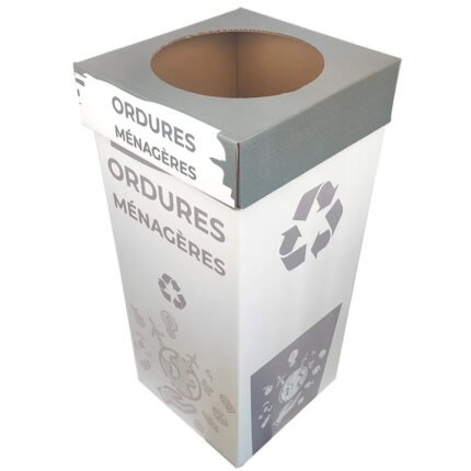 Conteneur Carton Tri Sélectif Gris - ordures ménagères