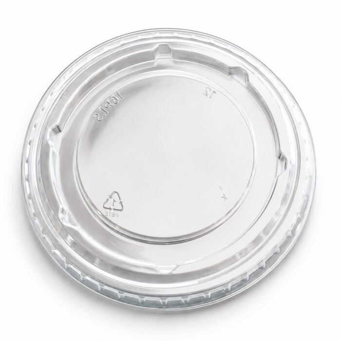 Couvercle gobelet plastique plat fermé