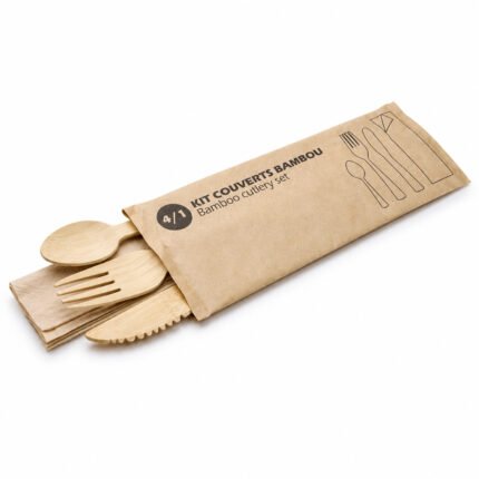 Kit couverts bois jetable