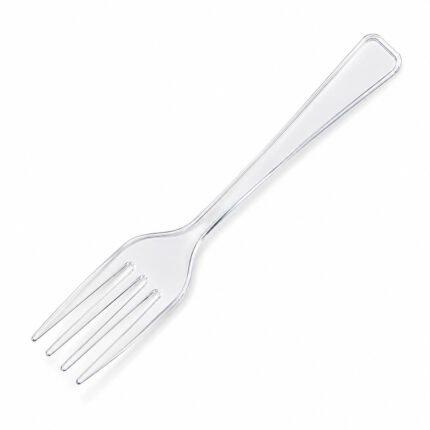Mini fourchette cristal plastique