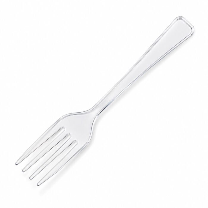 Mini fourchette cristal plastique