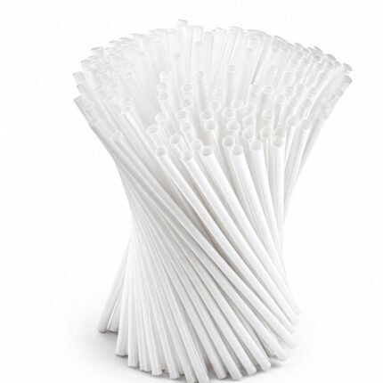 Pailles PLA compostables blanches
