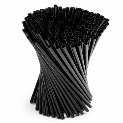 Pailles PLA compostables noires