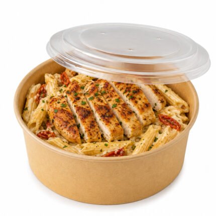 Saladier Kraft avec Couvercle Micro-ondable