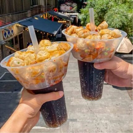 Gobelet snack bowl transparent 470 ml pour boissons et snacks